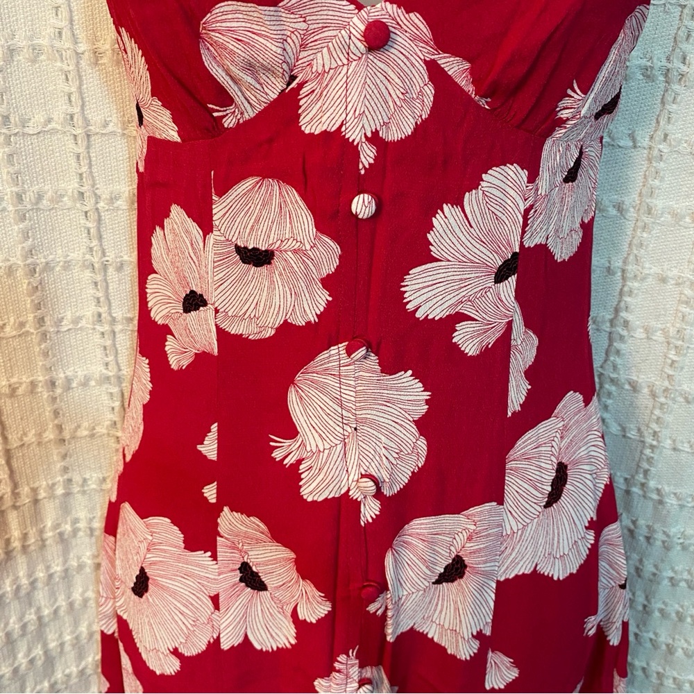 NWOT Leith Fuchsia Pink and White Floral Maxi Dress - Picture 4 of 9